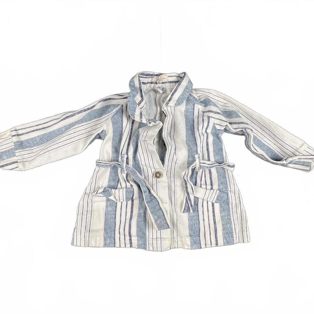 3T | Toddler/Kids | Jessica Simpson Blue & White Striped Utility Jacket
